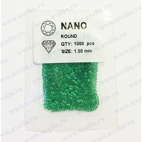 Круг Ф1 зелёный Nano (фианит)